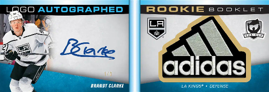 Brand Logo Autographed Rookie Booklets Brandt Clarke MOCK UP