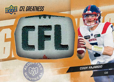 CFL Greatness Game Patch Cody Fajardo MOCK UP