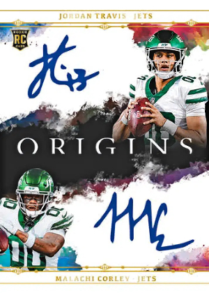 Dual Rookie Autos Jordan Travis, Malachi Corley MOCK UP