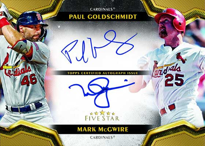 Five Star Dual Autos Paul Goldschmidt, Mark McGwire MOCK UP