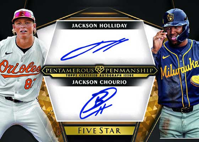 Five Star Pentamerous Penmanship Dual Jackson Holliday, Jackson Chourio MOCK UP