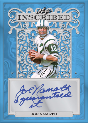 Inscribed Turquoise Marble Joe Namath MOCK UP