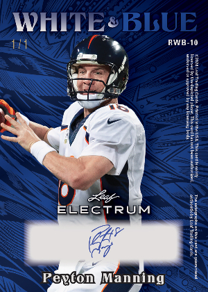 Red, White and Blue Auto Back Peyton Manning MOCK UP