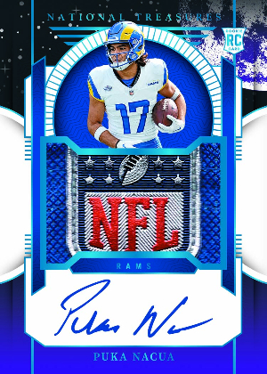 Rookie Patch Auto Midnight Puka Nacua MOCK UP