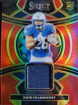 Rookie Swatches Prizm Zach Charbonnet