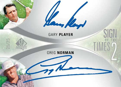 SP Authentic Sign of the Times 2 Gary Player, Greg Norman MOCK UP