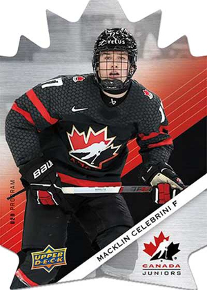 Team Canada Logo Metal Die-Cut Macklin Celebrini MOCK UP