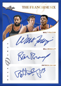 The Franchise 6 Ink Painting Blue Front Walt Frazier, Bill Bradley, Patrick Ewing MOCK UP