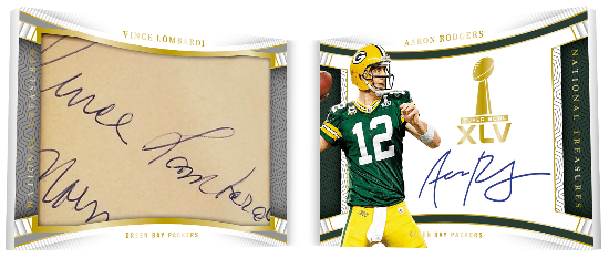 Treasured Dual Cuts Vince Lombardi, Aaron Rodgers MOCK UP