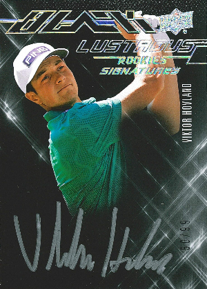 UD Black Lustrous Rookie Signatures Viktor Hovland