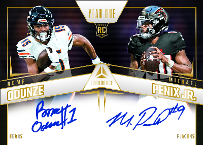 Year One Dual Signatures Rome Odunze, Michael Penix Jr MOCK UP