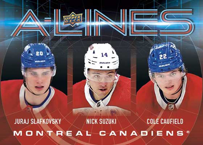 A-Lines Juraj Slafkovsky, Nick Suzuki, Cole Caufield MOCK UP