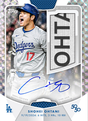 Auto Relic SuperFractor Shohei Ohtani MOCK UP