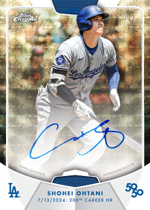 Chrome Auto SuperFractor 200th Career Homerun MOCK UP