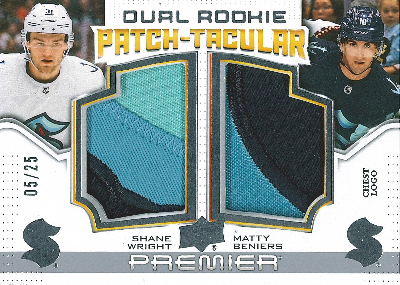 Dual Rookie Patch-Taculars Chest Logos Shane Wright, Matty Beniers