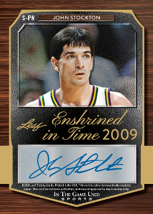 Enshrined in Time Dual Auto Back John Stockton MOCK UP