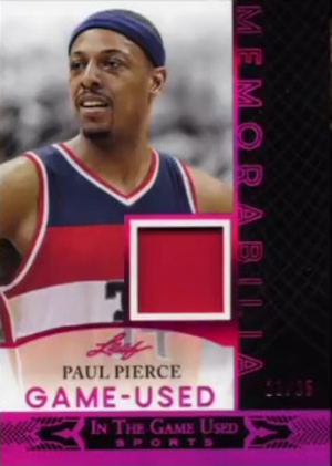 Game-Used Memorabilia Purple Paul Pierce