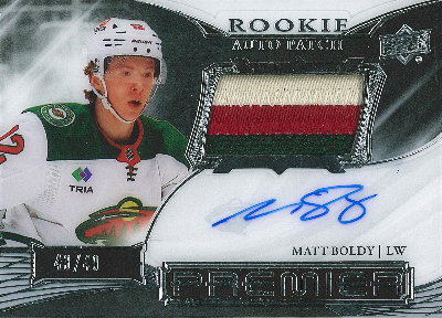 Horizontal Acetate Rookie Auto Patch Matt Boldy