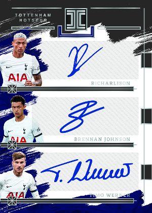 Impeccable Triple Auto Richarlison, Brennan Johnson, Timo Werner MOCK UP