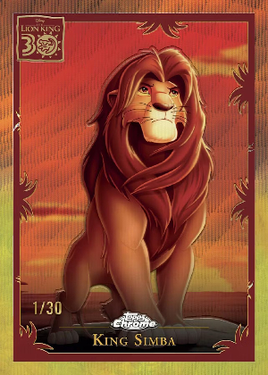 Lion King 30th Anniversary Orange and Yellow King Simba MOCK UP