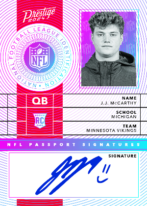 NFL Passport Signatures JJ McCarthy MOCK UP