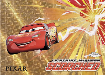 Scorched SuperFractor Lightning McQueen MOCK UP