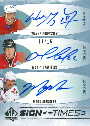 Sign of the Times 3 Wayne Gretzky, Mario Lemieux, Mark Messier