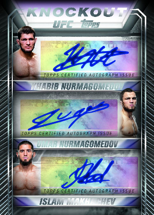 Triple Auto Umar Nurmagomedov, Islam Makhachev, Khabib Nurmagomedov MOCK UP