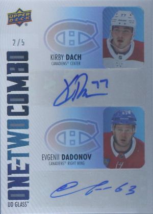 UD Glass One-Two Combo Dual Auto Kirby Dach, Evgenii Dadonov