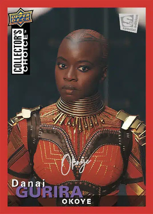 1995 Collectors Choice SE Retros Red Danai Gurira as Okoye MOCK UP