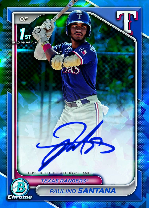 Bowman Chrome Prospect Auto Paulino Santana MOCK UP