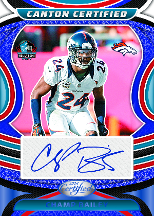 Canton Certified Signatures Mirror Blue Champ Bailey MOCK UP