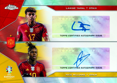 Chrome Dual Autographs Joint Generations Orange Refractors Lamine Yamal, Nico Williams MOCK UP