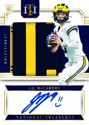 College Silhouettes Signatures Gold JJ McCarthy MOCK UP