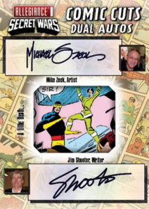 Comic Cut Dual Auto Mike Zeck, Jim Shooter MOCK UP