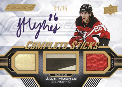 Complete Sticks Signatures Jack Hughes MOCK UP