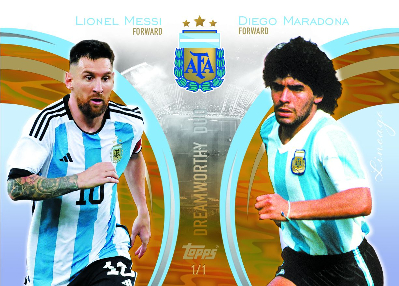 Dreamworthy Duo Lionel Messi, Diego Maradona MOCK UP