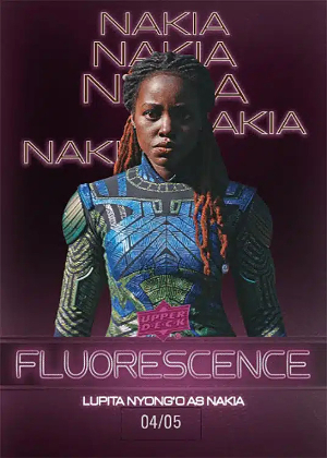 Fluorescence Purple Lupita Nyongo as Nakia MOCK UP