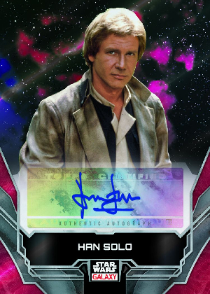 Galaxy Autographs Red Refractor Harrison Ford as Han Solo MOCK UP