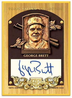 Gold Framed Hall of Fame Plaque Auto George Brett MOCK UP