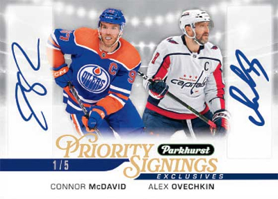 Parkhurst Priority Signings Exclusives Duals Connor McDavid, Alex Ovechkin MOCK UP