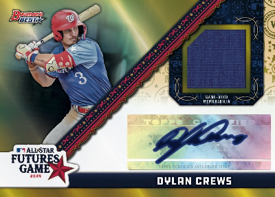 2024 MLB All-Star Futures Game Chrome Auto Relics Dylan Crews MOCK UP