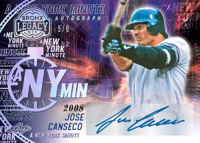 A New York Minute Auto Jose Canseco MOCK UP