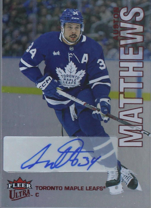 Base Red Rainbow Foil Auto Auston Matthews