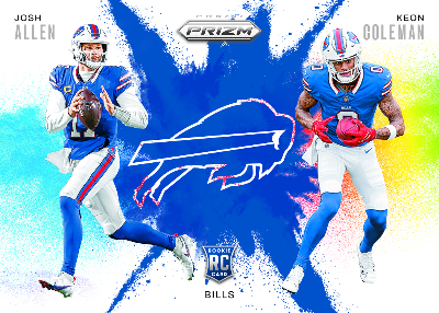 Color Blast Duals Josh Allen, Keon Coleman MOCK UP