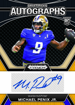 Draft Picks Auto Black Gold Michael Penix Jr MOCK UP