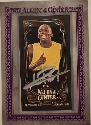 Framed Mini Non-Baseball Auto Usain Bolt