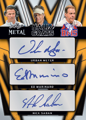 Hall of Goats Auto Urban Mayer, Ed Marino, Nick Saban MOCK UP