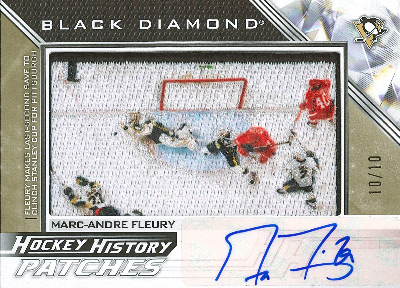 Hockey History Patches Gold Auto Marc Andre Fleury