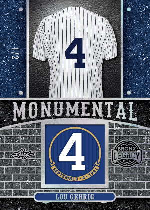 Monumental Lou Gehrig MOCK UP